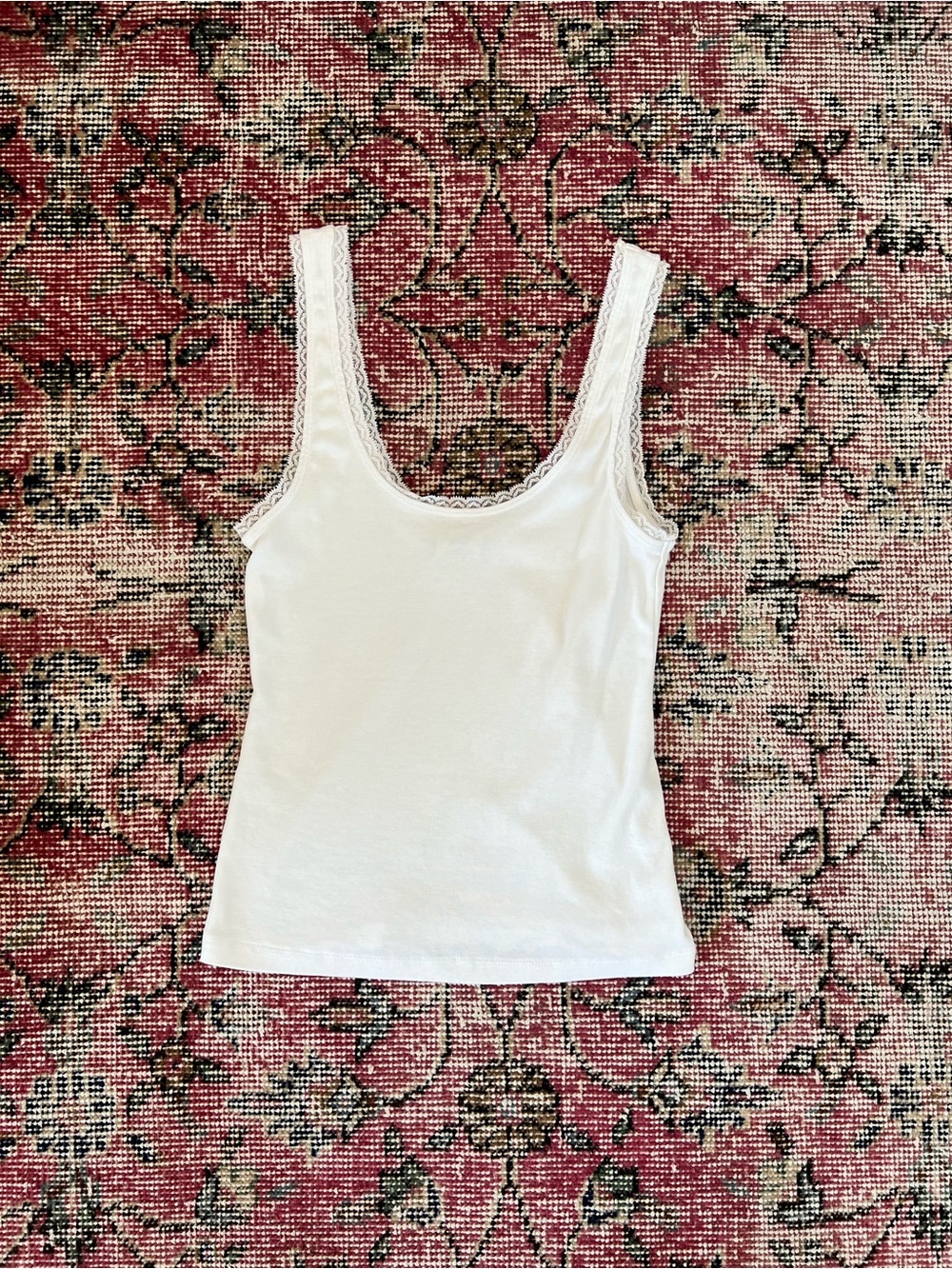 Abercrombie Lace-Trim Tank Top